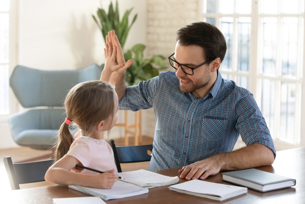 Father with his daughter